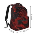thumbnail image 2 of Fotbe Red Dragon On Black Pattern Casual Backpack for School, Travel, and Outdoor Activities - Durable, Lightweight, and Comfortable, 2 of 5