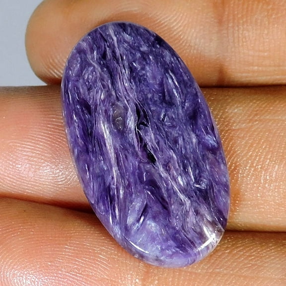 20.50Cts Natural Purple Charoite Oval Shape Cabochon Jewelry Gemstone