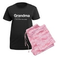 thumbnail image 5 of CafePress - Grandma Definition Women's Dark Pajamas - Women's Short Sleeve Print T-Shirt and Pants Dark Cotton Pajama Set, 5 of 7