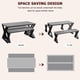 thumbnail image 5 of Kitchen room mesa set con benches. 44.8 - pulgada dining mesa set para 4, sturdy metal kitchen mesa con x - metal frame, space - saving, ideal para para kitchen, apartment, studio (gris), 5 of 7