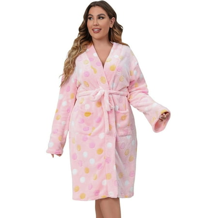 GHSOHS Robes for Women Nightgown Women s Lingerie  Sleep & Lounge Women Nightgown Warm Flannel Homewear Thickened Bathrobe Fashionable Warm Nightie Sleepwear Sleepshirt Robe Pajamas