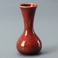 thumbnail image 4 of (Rojo, especificaciones: altura 10,8 cm, diámetro 5,7 cm, diámetro interior 3,4 cm) Jarrón de cerámica cambiado al horno, 4 of 5
