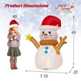 thumbnail image 3 of Costway 4 FT Inflatable Christmas Snowman Blow-up Decoration with 360° Rotating LED Lights, 3 of 10