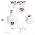 thumbnail image 2 of Birthstone Heart Urn Pendant Cremation Jewelry for Ashes Holder Locket Memory Funeral Necklace Memorial Jewelry, 2 of 4