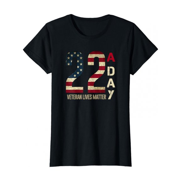 22 A Day- Veteran Suicide Awareness Summer Casual Cotton T-Shirt