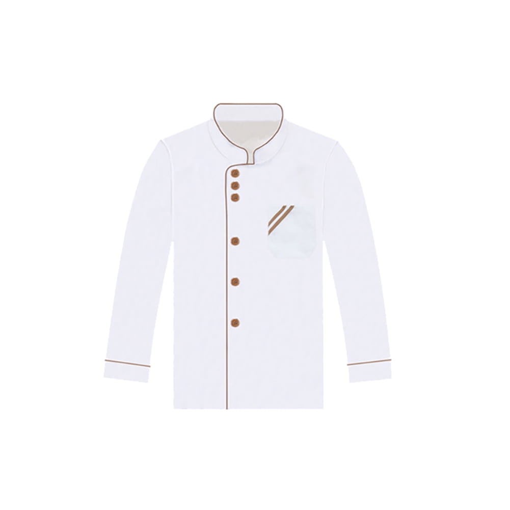 Restaurant Hotel Unisex Chef Coat Uniform Long Sleeve Men Women Black XXL 
