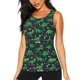 thumbnail image 1 of Fotbe Dino Christmas Party Blusas Sin Mangas para Mujer – Estilo Casual, Corte Suelto, Slim-Fit, Cuello Redondo Deportivo, Tops de Verano para Gimnasio y Yoga-Small, 1 of 7