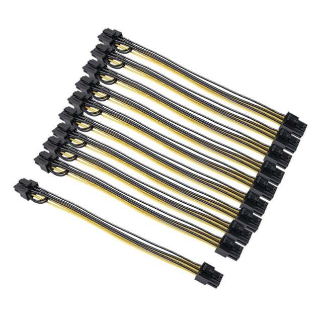 Cable adaptador PCI Hugo 6 Pines a 8 Pines 10 piezas