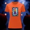 thumbnail image 3 of Playera Blusa Con Impresion De La Catrina De Loteria Dia De Muertos Tradicion Mexicana Color Anaranjado Talla Chica Marca Emil SaEs, 3 of 4