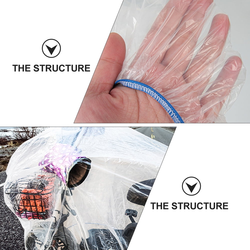 Eease Disposable Motorcycle Protector 4Pcs Clear Bike Cover for Indoor/Outdoor