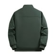 thumbnail image 3 of safuny Men's Long Sleeve Stand-up Zipper Coat Lightweight Breathable Soft Fabric Casual Outerwear Daily Use Fashionable Style Green XL, 3 of 3