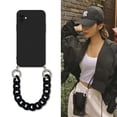 thumbnail image 1 of Funda de lujo con cordón para collar y pulsera de ámbar y mármol para iPhone 14 11 12 13 Pro Max X XS XR 6 7 8 Plus SE Mini funda de silicona suave Tan Jianjun unisex, 1 of 2