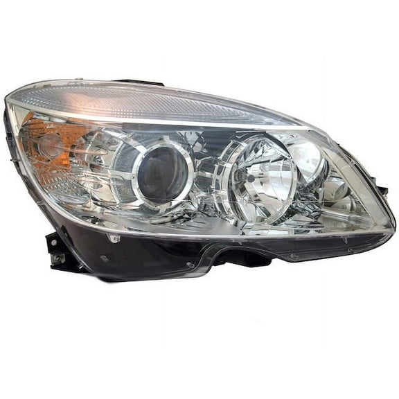 Right Passenger Side Halogen Headlight Assembly - Bulbs Included - Compatible with 2008 - 2011 Mercedes-Benz C300 Sedan 2009 2010