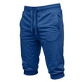 thumbnail image 7 of CQONEPT Mens Sweatpants with Pockets Summer Capris Joggers Loose Fit Athletic Running Trousers with Pockets Blue 2XL, 7 of 7