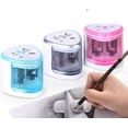 thumbnail image 4 of Automatic electric pencil sharpener, battery operated, with 2 holes, suitable for home students, 4 of 4