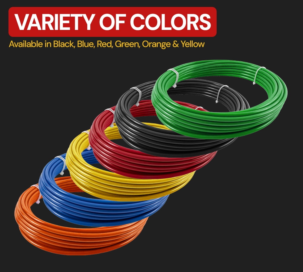 1/4" OD x 500' Black SAE J844 Nylon Air Brake Tubing DOT Compliant | Pneumatic Nylon Air Line Hose for Air Brake System