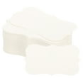 thumbnail image 1 of Unique Bargains 2' x 3.5' Blank Paper Business Cards Small Index Flash Cards Words Message Note Card Lace, White 100 Pack, 1 of 5
