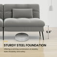 thumbnail image 3 of COMHOMA Futon Sofa Bed Modern Fabric Folding Futon Set Adjustable Recliner Sleeper Sofa Bed,Gray, 3 of 7