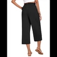 thumbnail image 4 of Pantalones Cortos para Mujer, Informales, con Cordón y Bolsillos, Holgados, de Cintura Alta y Pierna . Negro XXL, 4 of 6