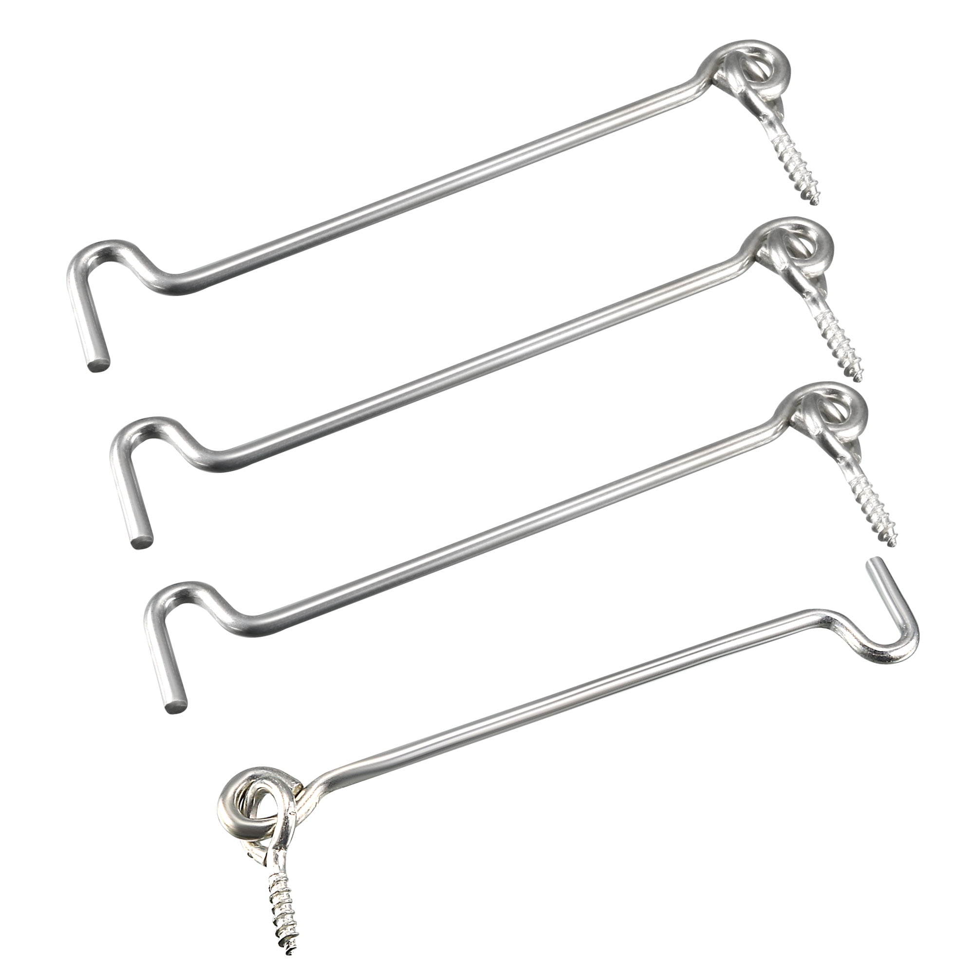 Uxcell 3.9 Inch Door Window Shed Gate Latch Lock Catch Eye Hook Polishing 4 Pack