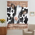 thumbnail image 2 of Cow Printed Sheer Curtains 72 Inches Long, Farmhouse Watercolor Country Wooden Grain Light Filering Curtains, Breathable Simi Curtain Privacy Drapes for Living Room Bedroom Window Treatment, 2 of 9