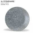 thumbnail image 2 of Hand Painted Premium Ceramic Small Plates Set Of 4 - 7.4 Inch, Silver Grey | Stoneware - Dinnerware | Scratch Resistant, Microwave & Dishwasher Safe, 2 of 5
