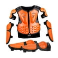 thumbnail image 4 of DYNWAVECA Kids Motorcycle Guard Suit Chest Spine Back Protector Dirt Bike Gear Riding Protection Set for Skateboard Riding Cycling Orange, 4 of 10