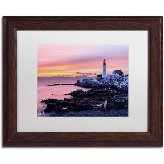 Trademark Fine Art 'Light of Dawn' Canvas Art by Michael Blanchette Photography, White Matte, Wood Frame