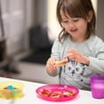 thumbnail image 3 of Cuddly Hippo Kids Plastic Dinnerware Set of 12 Multi Color Plates - Reusable, BPA-Free, Dishwasher Safe and Microwaveable, 3 of 7