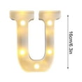 thumbnail image 2 of Fiudx Lámpara con Letras Led Decorativas, Luz Nocturna Tipo Marquesina, Decoración Versátil para El Hogar, Celebraciones de Cumpleaños y Bodas, Ambiente Romántico, Fácil de Usar con Pilas., 2 of 6