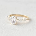 thumbnail image 3 of solitaire jewels 1.3CT Dainty Oval Moissanite Solitaire Engagement Ring For Women, 14K Yellow Gold, 3 of 5