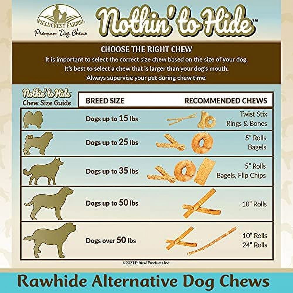 Fieldcrest Farms Nothin' to Hide Rawhide Alternative Flip Chips Chews for Dogs 8.5oz