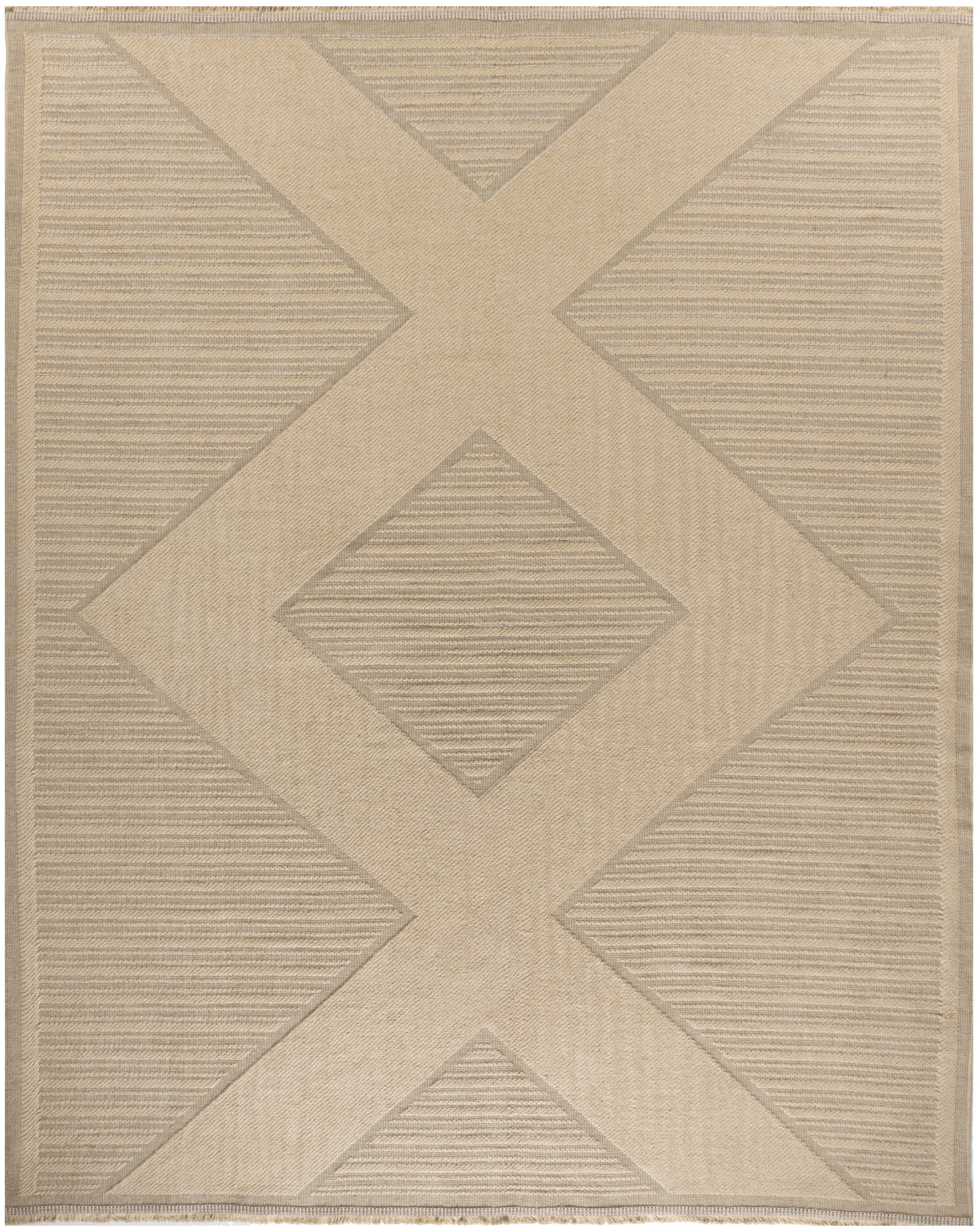 Nourison Washable Jute Geometric Natural Beige 7'10" x 9'10" Area Rug (8x10)