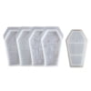 Halloween Coffin Storage Box Mold Silicone Storage Box Mold DIY Coffin Mirror Silicone Mold with Irregular Shape for Home Storage Gift
