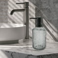 thumbnail image 6 of 1 Pc Simple Twill Lines Soap Pump Dispenser for Bathroom 450ml Gray Black, 6 of 6