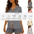 thumbnail image 4 of Naittoop Pajama for Women Set Short Sleeve Button Down Pajamas Sets Soft Lounge Sets for Women Sleepwear PJS, 4 of 5
