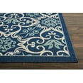 thumbnail image 5 of Nourison Caribbean Indoor/Outdoor Geometric Floral Navy 1'9" x 2'9" Area Rug, (2' x 3'), 5 of 12