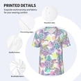 thumbnail image 3 of Rateoe Sea Turtles Pattern Men’s Baseball Short Sleeve Polo Shirt, Midweight Men's Shirt Golf Shirt Polo Shirts Quick Dry Short-Medium, 3 of 7