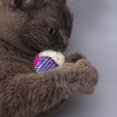 thumbnail image 4 of 4 unidades de pelotas de juguete para gatos, bolas de juguete de sisal interactivas para mascotas, bolas de juguete de gatito de color aleatorio Afortunado Sencillez, 4 of 5