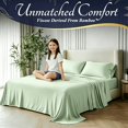 thumbnail image 3 of 4Pcs Bamboo Cooling Bedding Set, Extra Deep Pocket Breathable Sheets for Hot Sleepers, Pillowcases, Flat Sheet & Fitted Sheet, Perfect Family Gift, 3 of 8