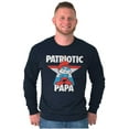 thumbnail image 4 of USA American Patriotic Papa Smurf Men's Long Sleeve Tee T Shirt Brisco Brands S, 4 of 6