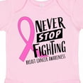 thumbnail image 4 of Inktastic Never Stop Fighting Breast Cancer Awareness Boys or Girls Baby Bodysuit, 4 of 5