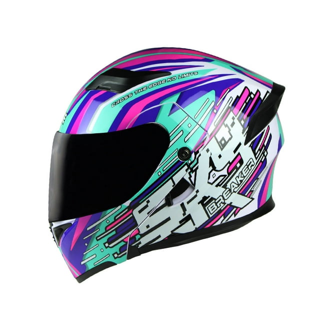Casco Para Moto Edge Abatible Morado Certificado L