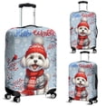 thumbnail image 2 of Hello Winter Maltese Smiling in Red Scarf Hat Welcome Christmas Travel Luggage Cover Maltese Dog Lover Gifts Idea Suitcase Dust Protective Decor - 00017, 2 of 5