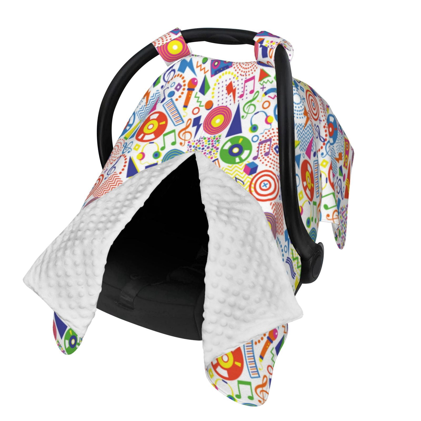 Naloa Retro Musi Disco Baby Car Seat Cover, Breathable Baby Carrier Cover, Multiuse Baby Carrier Cover & Nursing Breastfeeding Cover