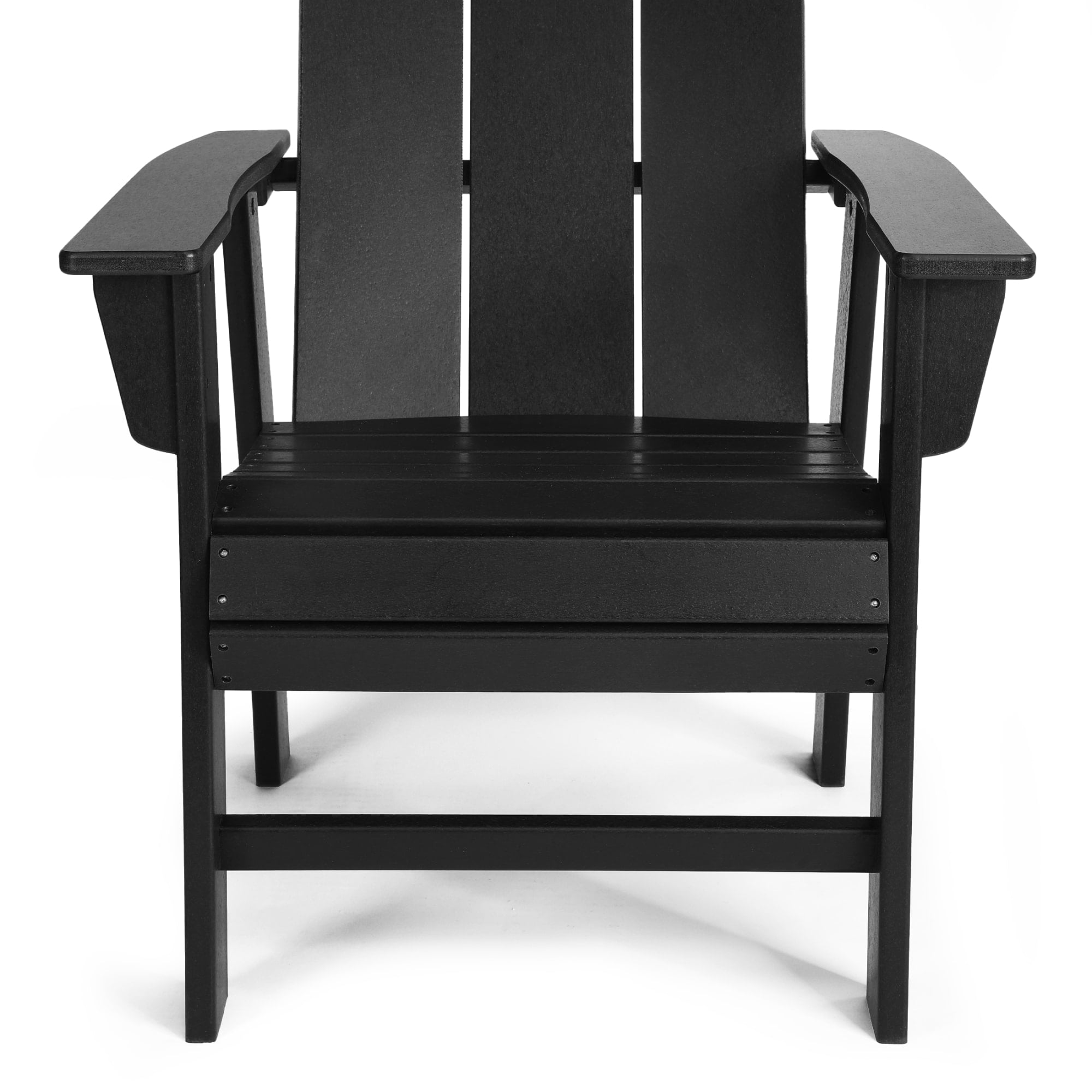 WestinTrends Ashore Outdoor Patio HDPE Plastic Modern Adirondack Dining Chair, Black