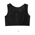 thumbnail image 4 of Hefilesy Vest Breast Stretchable Tank Top Chest Underwear Strengthen Bandage Reinforced Corset Breathable Clothes Black L, 4 of 6