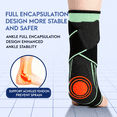 thumbnail image 2 of AIOMUO Youth Heel & Ankle Sleeve for Kids, Sever's Disease, Heel Pain Relief & Growth Plate Support, Compression Brace for Soccer, Basketball & Running - Green (X-Large), 2 of 5