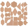 thumbnail image 1 of 54 unids / set de pntils de edredón mixtas hechas a mano, pntil de pntil de patrón acrílico transparente, herramienta de bricoje Macarena Plantillas de acrílico para acolchar, 1 of 8