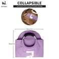 thumbnail image 5 of WOOHA Cesto para la Ropa sucia, Cesto para la Ropa, Cesto para Ropa Plegable, Impermeable, fácil de Transportar con Asas de Aluminio protegidas con Espuma, Bolsa de lavandería, 95 L, Púrpura, 5 of 5